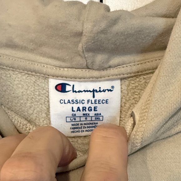 Champion Beige Hoodie with Logo - Picture 3 of 9
